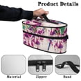 thumbnail image 5 of HELLHERO Dustproof Travel Iron Organizer Reusable Fuchsia Flower Garment Steamer Box Travel Steamer Holder, Bag Only, 5 of 6