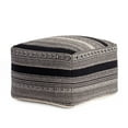 thumbnail image 3 of Anji Mountain Wydown 22" Square Pouf Ottoman Black & Ivory, 3 of 3