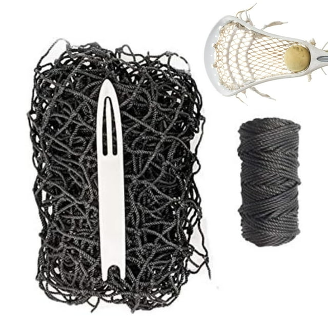 JFN Kit de Réparation de Filet pour 30 Nylon 1-1/2 Pouces, Filet de Lacrosse Noir