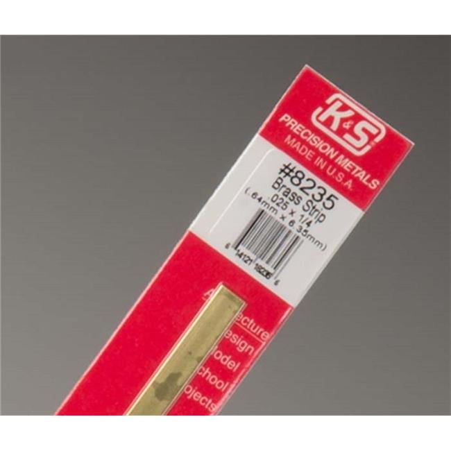 K+S Engineering Brass Strip 0.025 x 0.25 in.