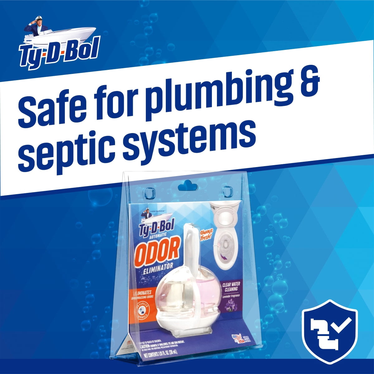 Ty-D-Bol Automatic Odor Eliminator Over-the-Rim Toilet Bowl Cleaner, Lavender Scent