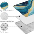 thumbnail image 5 of Blue Gold Wave Marble Pattern Bathroom Rugs Sets 3 Piece,Toilet Cover Set,Absorbent Non Slip Bathroom Mats Sets with U-Shaped Contour Rug Toilet Rug Set, 5 of 5