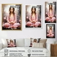 thumbnail image 4 of Designart "Asana Of The Lotus In Yoga" Yoga Floater Framed Wall Art Living Room, 4 of 5