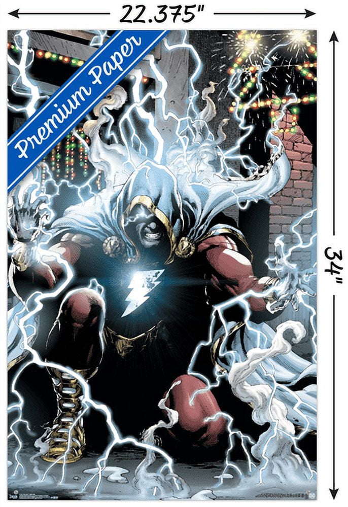 DC Comics Movie - Shazam - Lightning Wall Poster with Push Pins, 22.375" x 34"