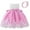 Hot Pink, variant on Favoffer 0-24 Months Baby Girls Embroidery Dress Big Bowknot Pageant Party Wedding Toddler Tutu Ball Gown with Headband