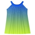 thumbnail image 5 of Toddler Girl Clothes under $5 Sleeveless Camisole Gradient Dress Cute Shiny A Line Suspenders Wrinkle Dress 4-15Years Green 7 Years, 5 of 6