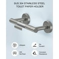 thumbnail image 4 of Double Post Pivoting Wall Mounted Towel Bar Toilet Paper Holder in Brushed Nickel, 4 of 8