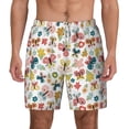 thumbnail image 2 of Goofa Butterfly Flowers Printed Men's Swim Trunks Board Shorts Quick Dry Mens Swimming Trunks with Compression Liner,Breathable Fit Hawaii Beach Shorts-3X-Large, 2 of 9