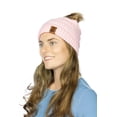 thumbnail image 2 of Aria the Fox Ribbed Acrylic Yarn Casual Beanie, Pink, 1 Count, 2 of 3