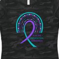 thumbnail image 4 of Inktastic Suicide Prevention Awareness Rainbow Ribbon with Hearts Women's T-Shirt, 4 of 5