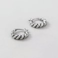 thumbnail image 4 of QQTDFG Sterling Silver Bali Twisted Rope Huggie Hoop Earrings Women Jewelry A4370-default, 4 of 5