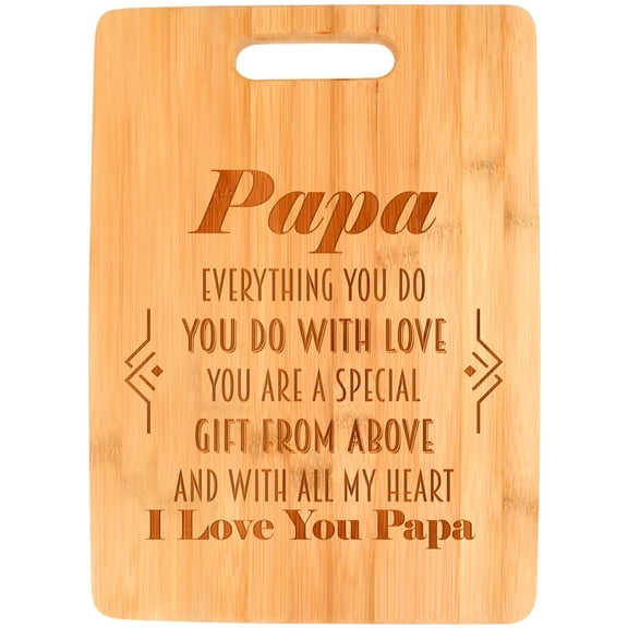 ThisWear Papa Gifts for Grandpa Papa You Are A Special Gift From Above Poem Big Rectangle Bamboo Cutting Board