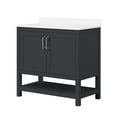 thumbnail image 3 of Ove Decors Vegas 36 W x 34.5 H x 19" D Freestanding Bathroom Vanity with Sink, Dark Charcoal, 3 of 17