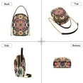 thumbnail image 3 of FORMRS Crossbody Bag for Women Quilted Travel Shoulder Cell Phone Purse with Chain Strap Handbag, Colorful Floral Pattern, 3 of 7