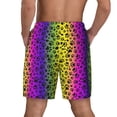 thumbnail image 4 of Goofa Animal Paw Rainbow Printed Men's Swim Trunks Board Shorts Quick Dry Mens Swimming Trunks with Compression Liner,Breathable Fit Hawaii Beach Shorts-Small, 4 of 9