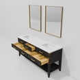 thumbnail image 6 of Norwalk 72 in W Black Oak Double Bath Vanity, White Quartz Top, and 34 in Mirrors, 6 of 9