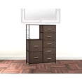 thumbnail image 2 of 34" Brown Steel and Fabric Seven Drawer Chest, 2 of 3