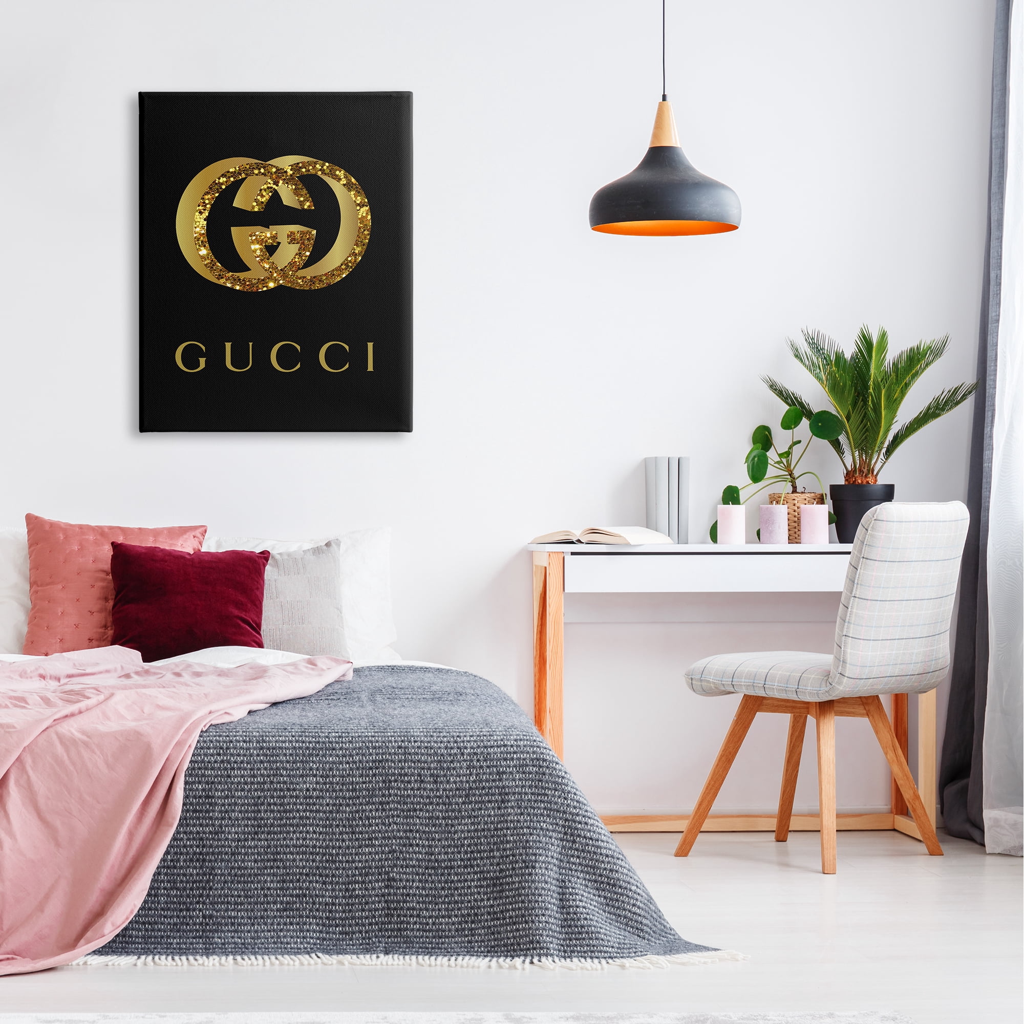 Stupell Industries Chic Black Fashion Symbol Typography Painting Gallery Wrapped Canvas Print Wall Art, 30 x 40