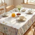 thumbnail image 5 of Sm:)e Blooming Floral Wild Flowers Spring Table Cloth 60 x 60 Inch Square Seasonal Table Cover Polyester Fabric, 5 of 9