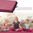 thumbnail image 2 of WYDK Gymnastics Yoga Exercise Mat - Extra Thick Folding Tumbling Mat for Home Gym With Carrying Handles 4'x8'x2 Anti-Tear Fitness Aerobics Crash Panel for Kids, Adult,Burgundy, 2 of 8