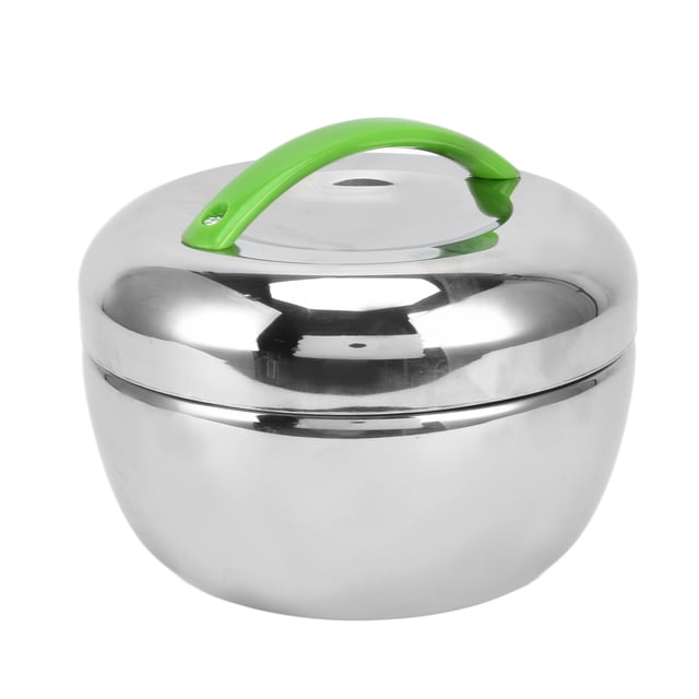 Bento Lunch Box, Spill Proof Silver Double Wall Keep Food Warm Stainless Steel Insulated Lunch Box For Kids For School