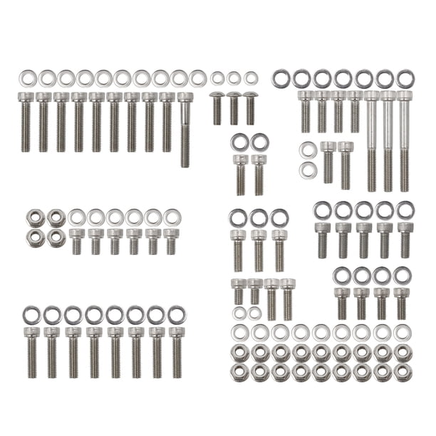 Kenally 137 Unids/set Tornillos de motor Tuercas Pernos de acero inoxidable Reparación de motocicletas Accesorios modificados Reemplazo para Banshee Accesorios para motos Kenally VI017276-00B