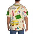 thumbnail image 7 of PAYOHTO School Supplies Pattern Mens Hawaiian Casual Short-sleeved Shirt Tropical Summer Beach Button Down Shirts, 7 of 7