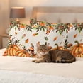 thumbnail image 3 of Orange Yellow Pumpkin Fall Outdoor Waterproof Pillow Covers, Thanksgiving Botanical Rustic Leaves Decorative Rectangle Throw Pillowcase Sofa Cushion Sham for Patio/Couch/Chair, 20"x12" 2 Pack, 3 of 8