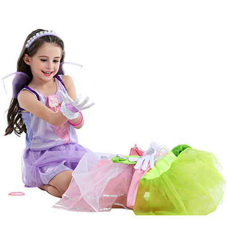 Fedio Girls Princess Dress up Trunk Bride Princess Ballerina Fairy ...