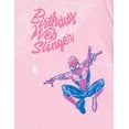 thumbnail image 2 of Marvel Spider-Man Little Girls' Short Sleeve Character Graphic Milestone T-Shirt Pink Spider-Man Birthday Web Slinger with Ruffles, 2 of 3