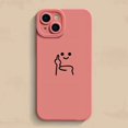 thumbnail image 3 of Cartoon Red Man Phone Case For iPhone 15 14 13 12 11 Pro Max Mini X XR XS 7 8 Plus SE Shockproof Middle Finger Soft Back Cover, 3 of 5