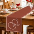 thumbnail image 5 of Red Brown Cute Gourd Table Runner 70 Inches, Geometric Modern Abstract Art Bed Runner Dresser Scarves Tabletop for Indoor Outdoor Parties/Ceremony/Banquet, 13" x 70", 5 of 9
