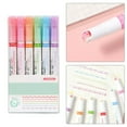 thumbnail image 1 of 6Pcs Highlighters Colorful Curve Pens Set Linear Color Pens 6 Different Curve Shapes 0.5mm Fine Point Quick Dry Curve Highlighter Pen for Writing  Drawing, 1 of 9