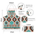 thumbnail image 7 of Colorful Geometric Triangle Diamond Pattern Apron-Garden Aprons for Women with Pockets-Cotton Linen Waterproof Kitchen Cooking Gardening Aprons Adjustable for Kitchen,Cooking,BBQ and Salon 33x27 Inch, 7 of 7