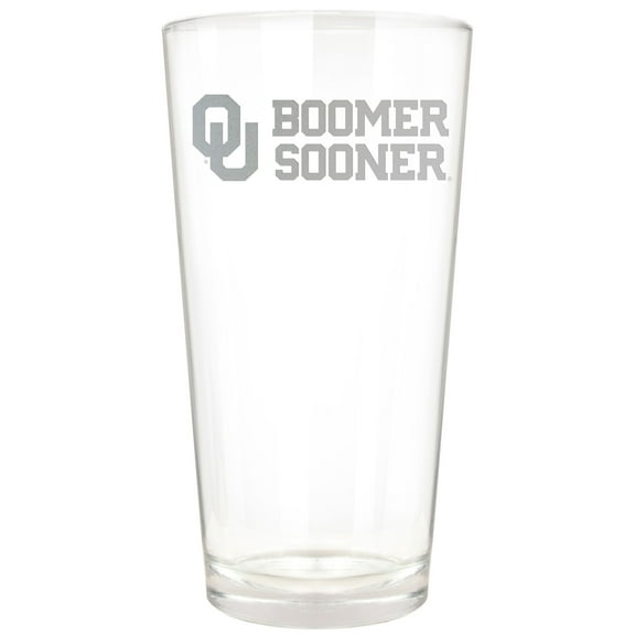 Oklahoma Sooners Etched 16oz. Rally Cry Pint Glass