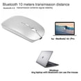 thumbnail image 2 of Souris Bluetooth – Souris Sans Fil pour Ordinateur Portable Mac (Rechargeable) Argent, 2 of 8