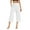 White, variant on JLFKNG Joggers For Women Simple Solid Color Elastic Sports Yoga Pants Breathable Slim Fit Trousers Mid Calf Length Wide Leg Suitable For Beach, Dates