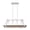 Brushed Nickel/Nutmeg Wood, variant on 60/6894 Nuvo Lighting Outrigger-4 Light Kitchen Pendant-11 Inches Wide by 10.75 Inches High-Mahogany Bronze/Nutmeg Wood Finish