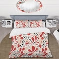 thumbnail image 2 of Designart "Pattern Of Red And White Polka Dots" Polka Dots Bedding Covert Set - Modern & Contemporary Bed Set With 2 Shams, 2 of 5