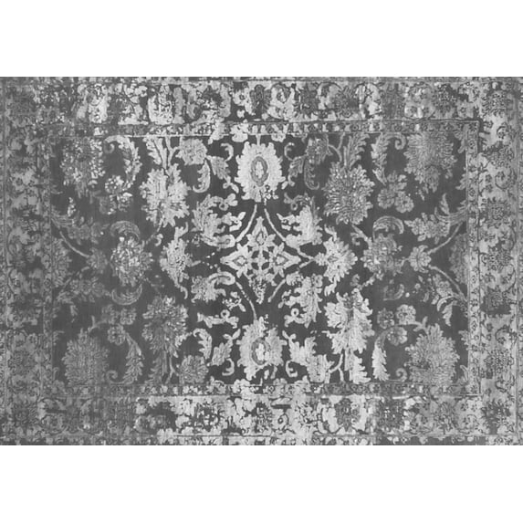 Ahgly Company Machine Washable Indoor Rectangle Abstract Gray Contemporary Area Rugs, 4' x 6'