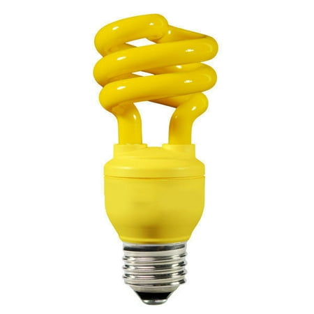 - Energy Miser FE-IIS-13W-Y - 13 Watt CFL Light Bulb 60W Equal - Yellow Bug Light -