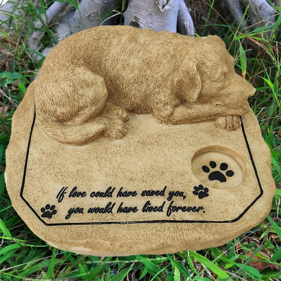 with A Sleeping , Pet Grave Markers for Dog, Sympathy Gifts Outdoor for Garden, Backyard Patio or Lawn