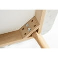 thumbnail image 4 of Senna 31" Square Italian Carrara White Marble Dining Table With Oak Legs, 4 of 4