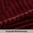 thumbnail image 5 of Ntbay Flannel Fuzzy Soft Warm Cozy Toddler Blanket, Fluffy Warm and Lightweight Reversible Stripes Design Toddler Plush Blanket for Stroller, Crib, Travel, 30" x 40", Wine Red, 5 of 6
