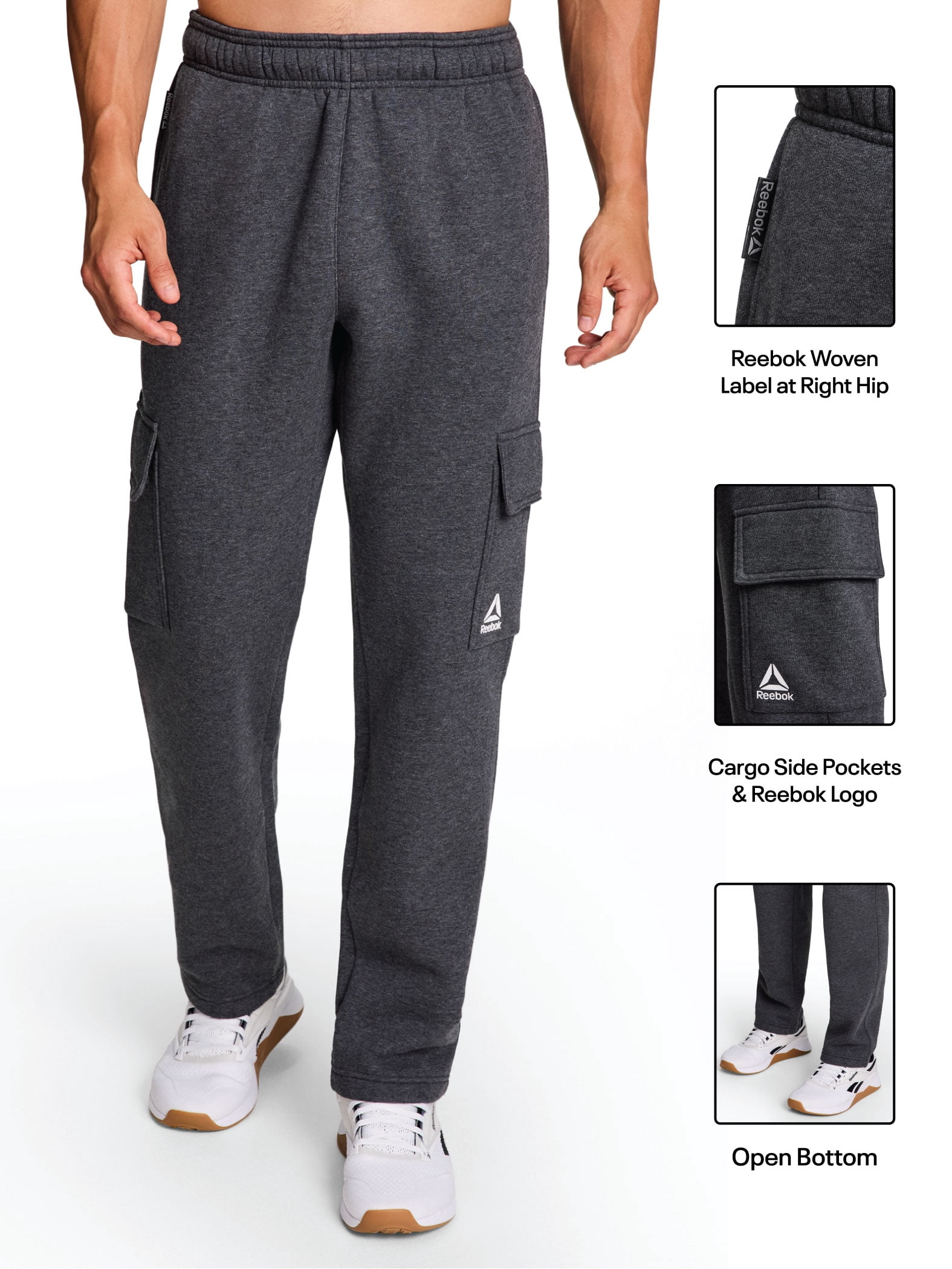 Reebok Men's & Big Men's Game Day Fleece Cargo Sweatpants, Sizes XS-5XL