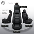 thumbnail image 2 of 2005 for JEEP GRAND CHEROKEE Seat Cover, Premium Leather 5 Seats Full Set With Lumbar Support Suitable for All Seasons, Black Car Seat Covers, Beautify the Interior of Old Cars, 2 of 7