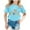 Light Blue a, variant on DAETIROS Girls Pre School T-shirt, Short Sleeve Soft Crewneck Cute Casual Comfy Girls Summer Top Black Size 2-12