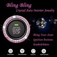 thumbnail image 2 of 3Pcs Crystal Rhinestone Ring for Car Decor, Auto Engine Start Stop Decoration Crystal Interior Ring Decal for Vehicle Ignition Button, 2 of 7