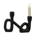 thumbnail image 4 of Bloomingville Decorative Resin Double Taper Candle Holder, Black, 4 of 4