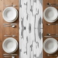 thumbnail image 6 of Black White Table Runner - 72 Inch Long, Kitchen Dining Table Runner Dresser Scarves, Abstract Graffiti Paint Country Retro Tribal Farmhouse Decor for Coffee Tables Wedding Party Banquet, 6 of 8